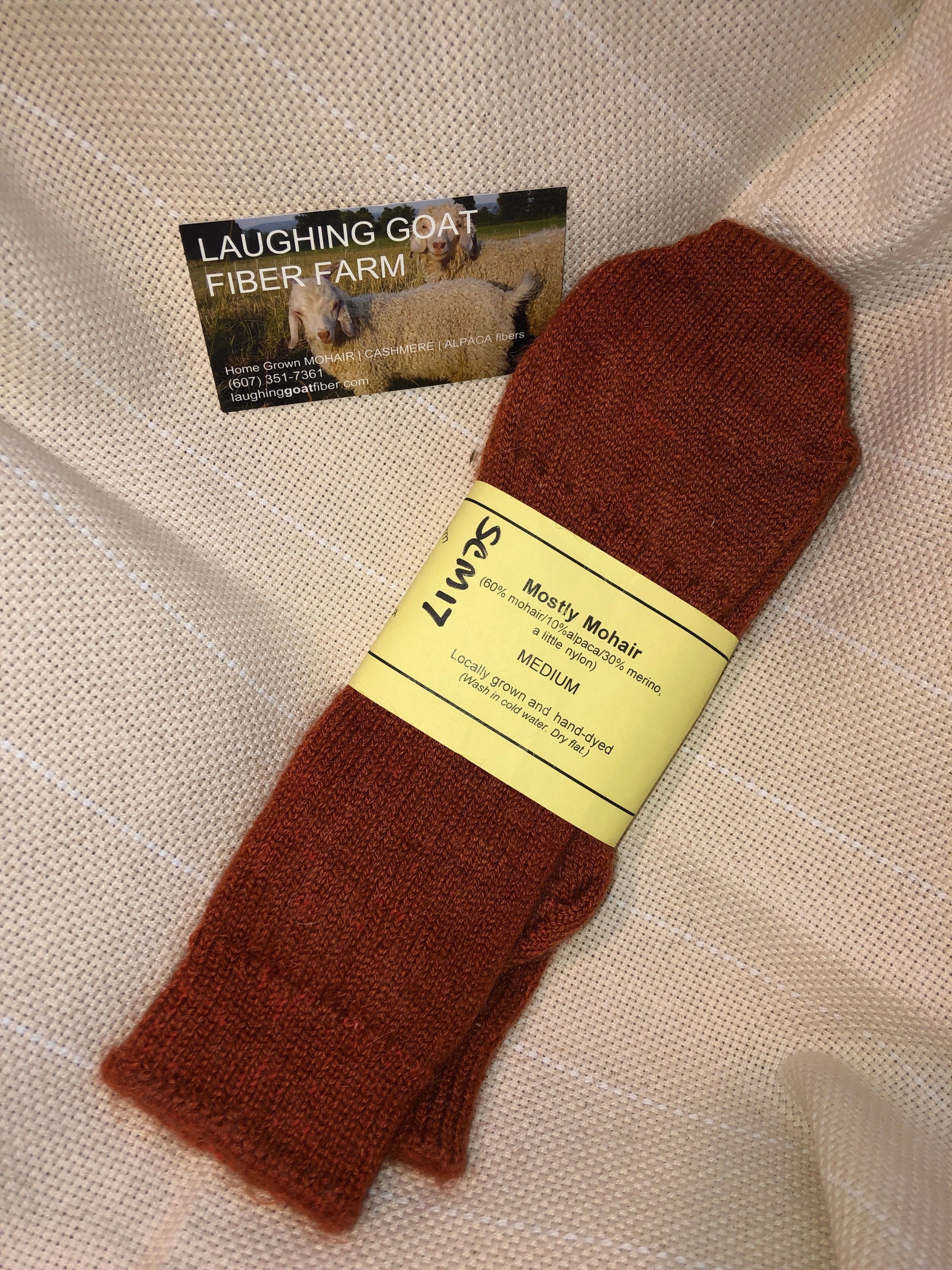 Crew Sock-Extra Lg. (M 12-14) Mostly Mohair