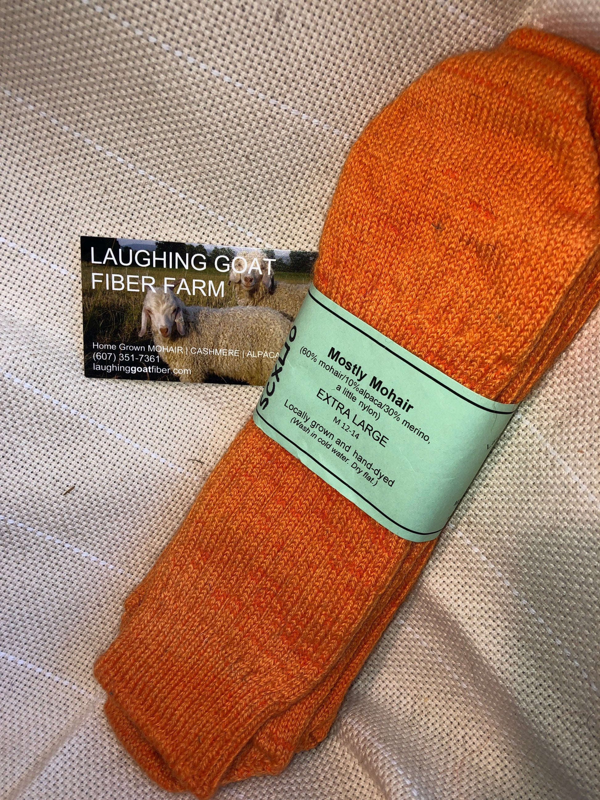 Crew Sock-Extra Lg. (M 12-14) Mostly Mohair