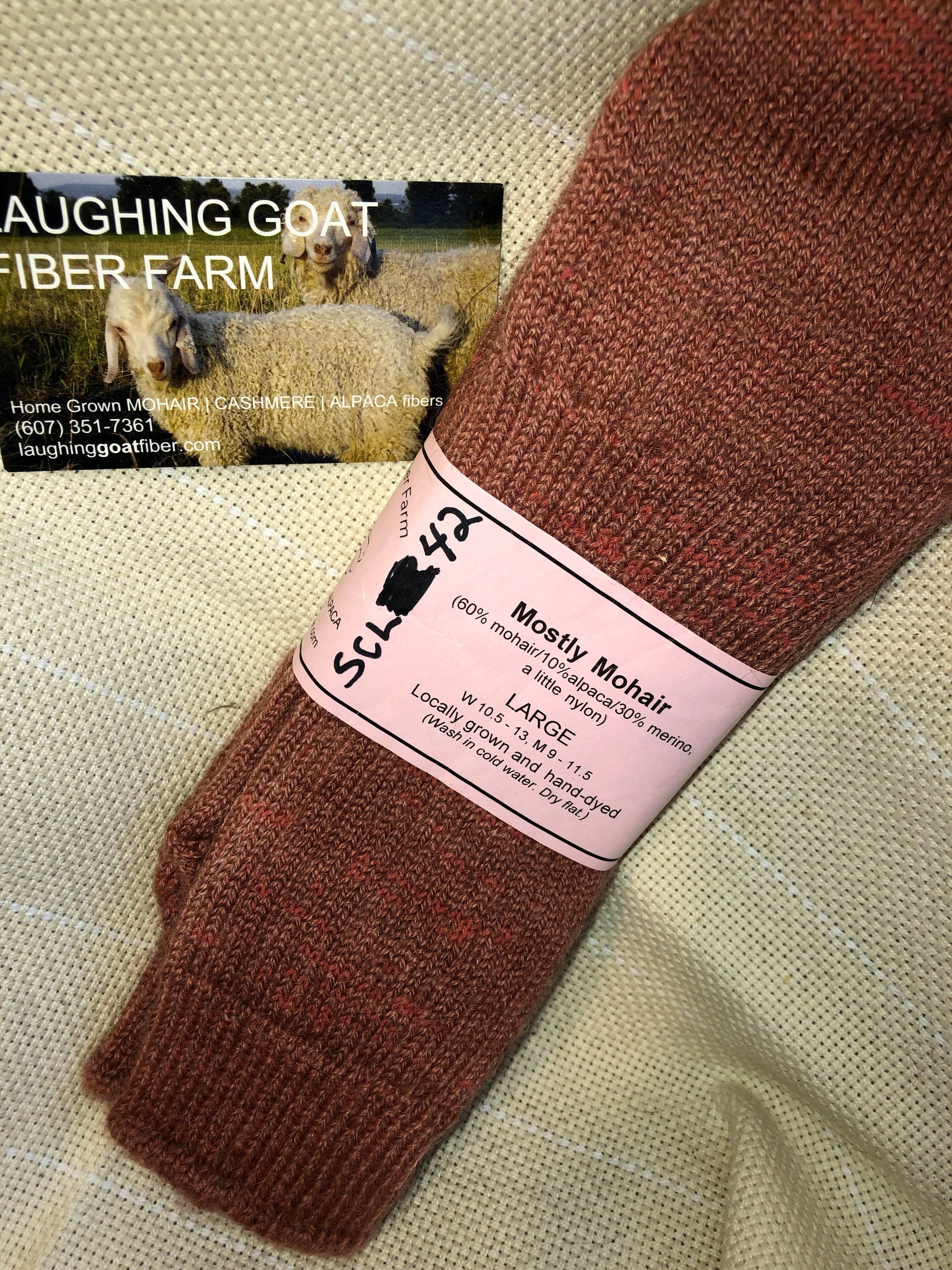 Crew Sock-Large (W 10.5-13/M 9-11.5)Mostly Mohair