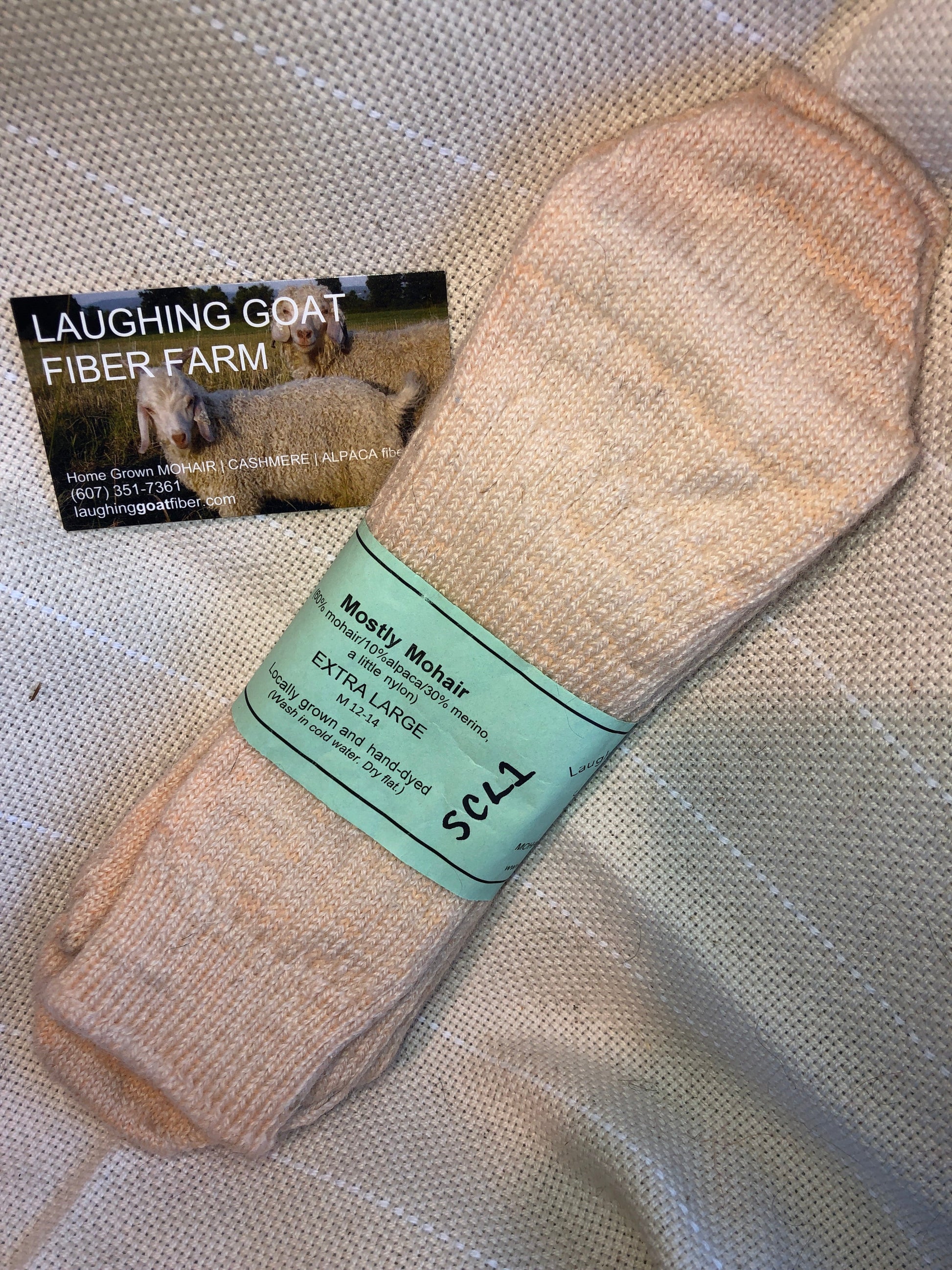 Crew Sock-Extra Lg. (M 12-14) Mostly Mohair