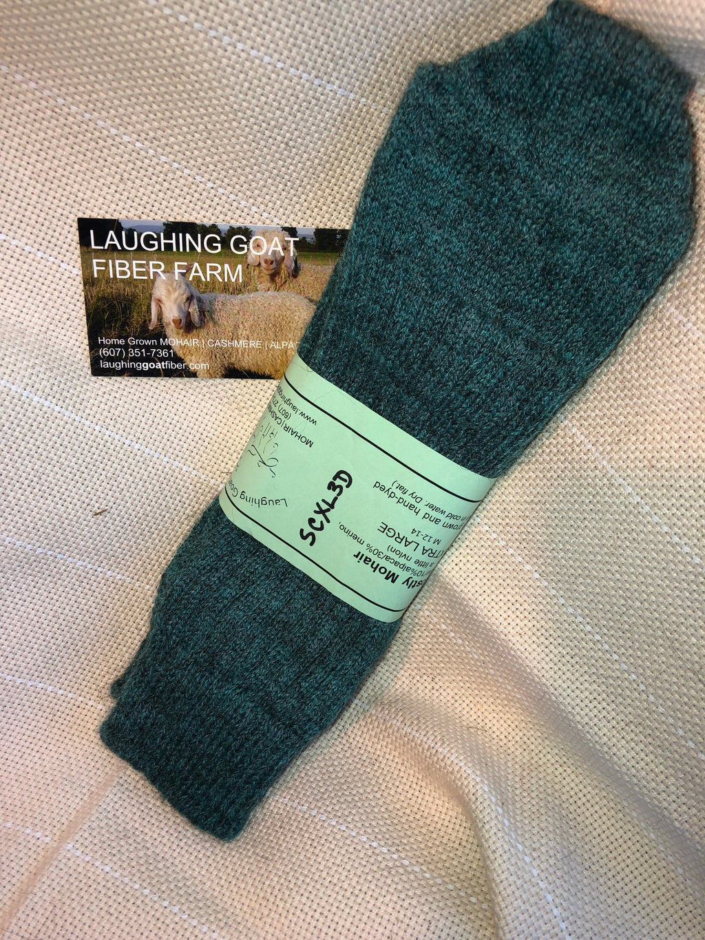Crew Sock-Extra Lg. (M 12-14) Mostly Mohair