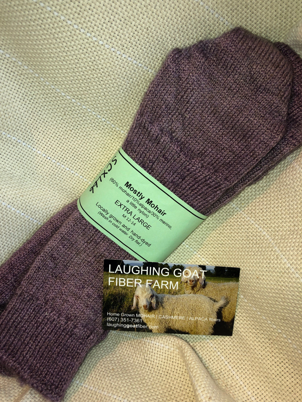 Crew Sock-Extra Lg. (M 12-14) Mostly Mohair