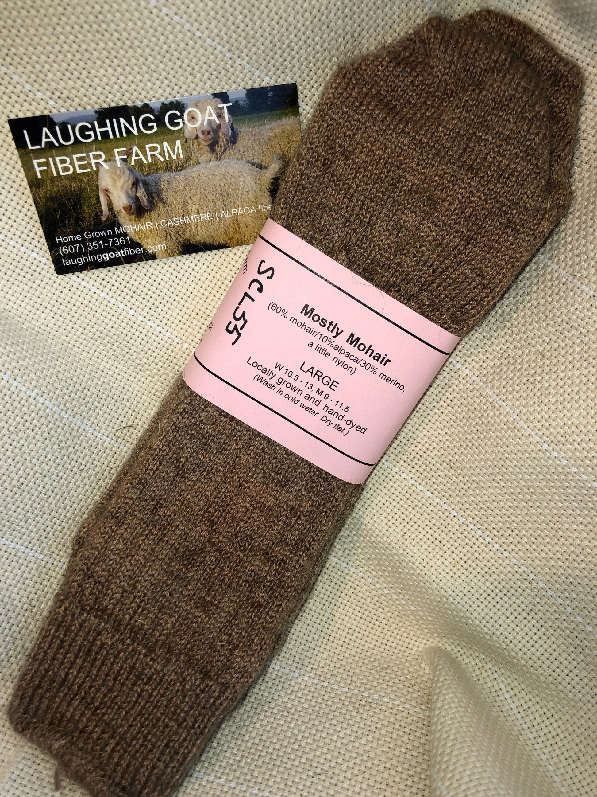 Crew Sock-Large (W 10.5-13/M 9-11.5)Mostly Mohair
