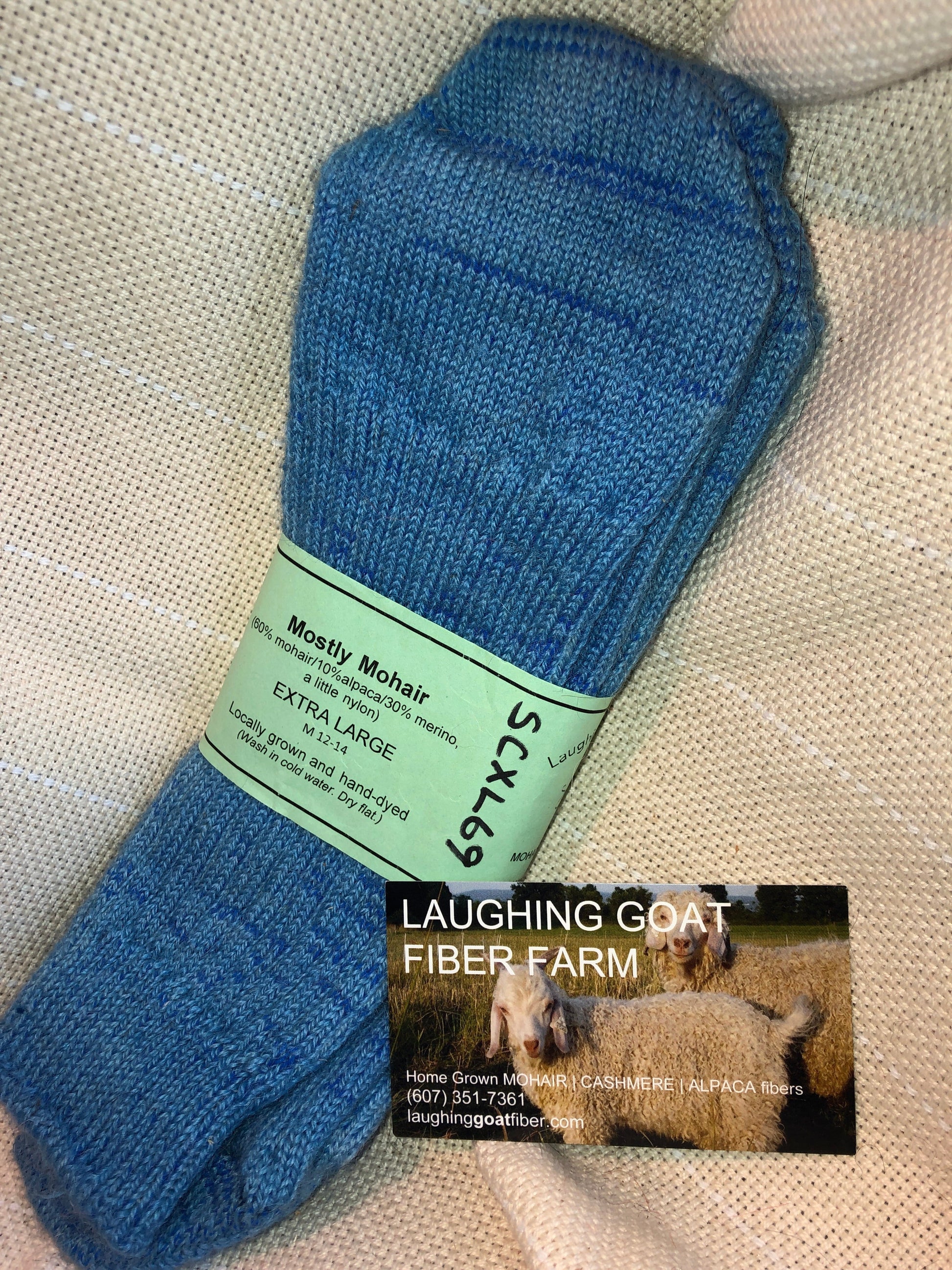 Crew Sock-Extra Lg. (M 12-14) Mostly Mohair