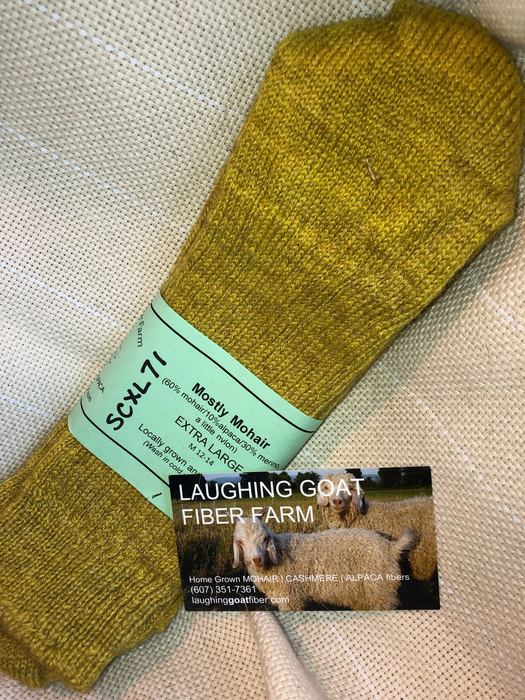 Crew Sock-Extra Lg. (M 12-14) Mostly Mohair