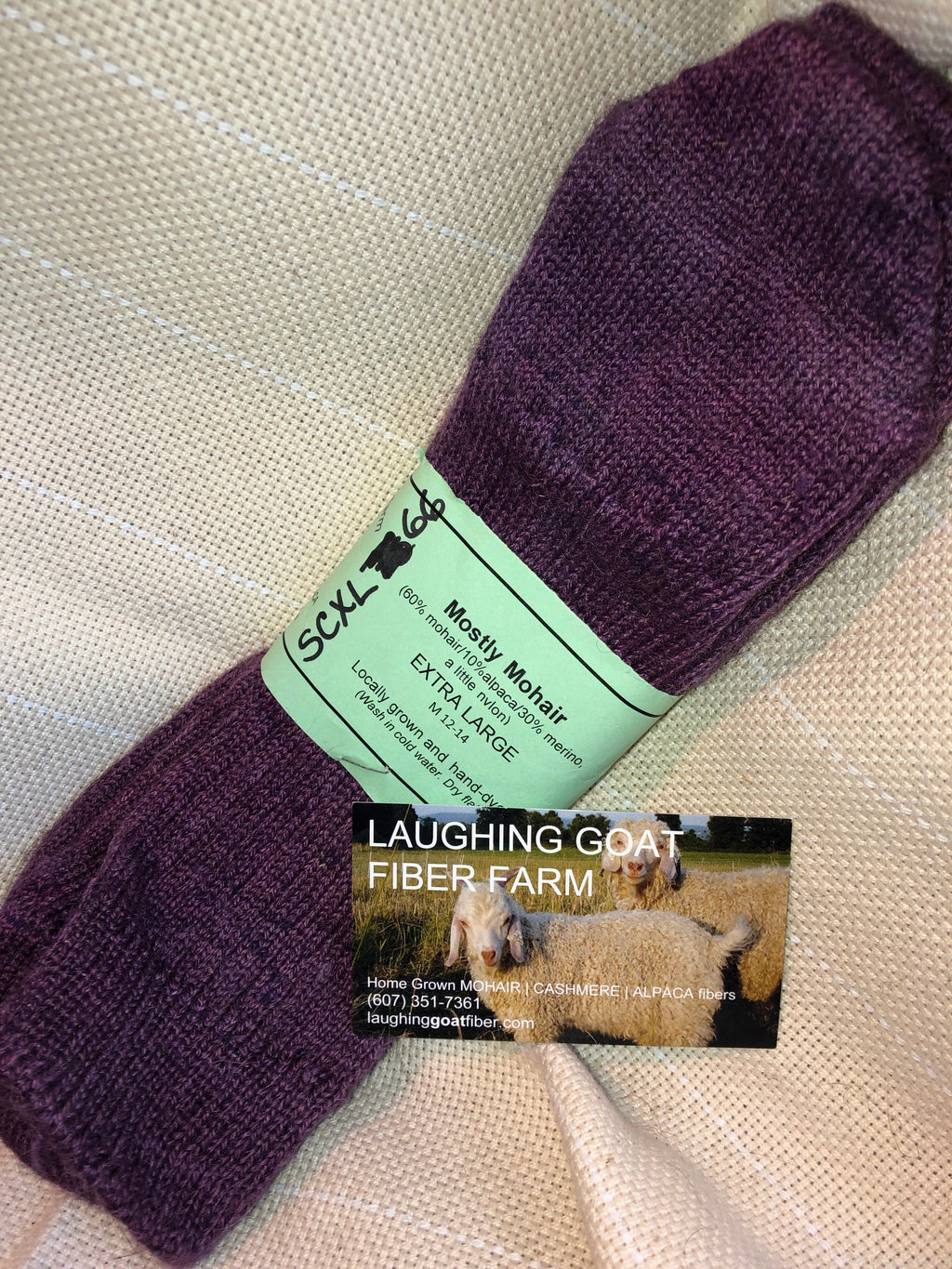 Crew Sock-Extra Lg. (M 12-14) Mostly Mohair