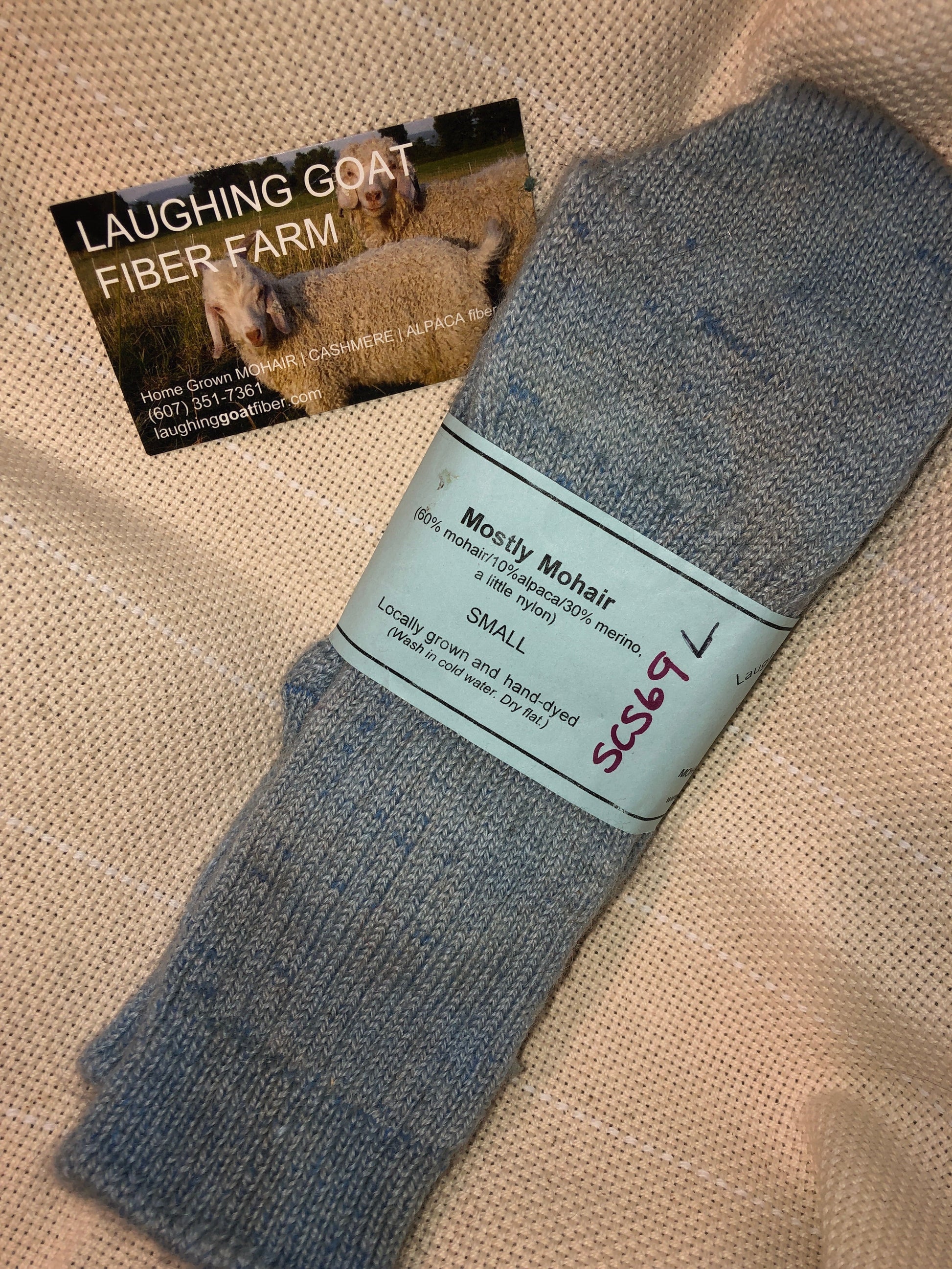 Crew Sock -Small (W 4-6.5)  Mostly Mohair