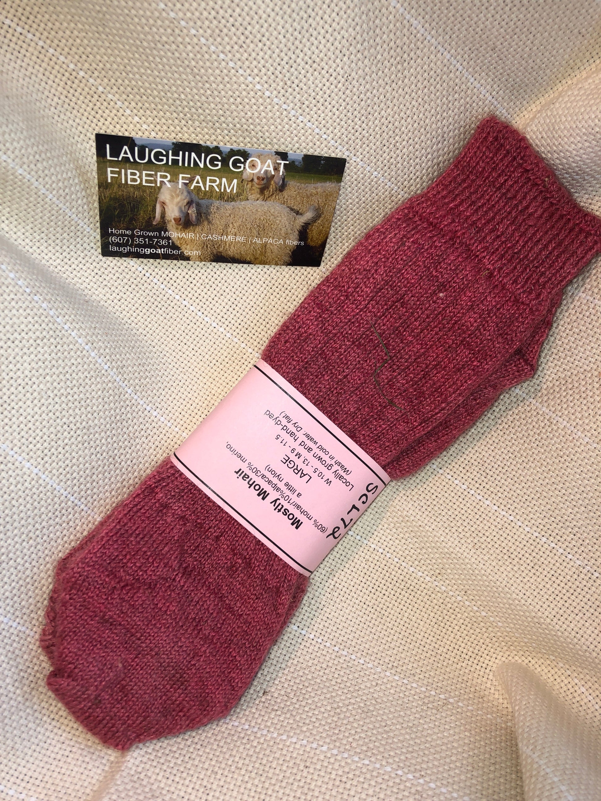 Crew Sock-Large (W 10.5-13/M 9-11.5)Mostly Mohair