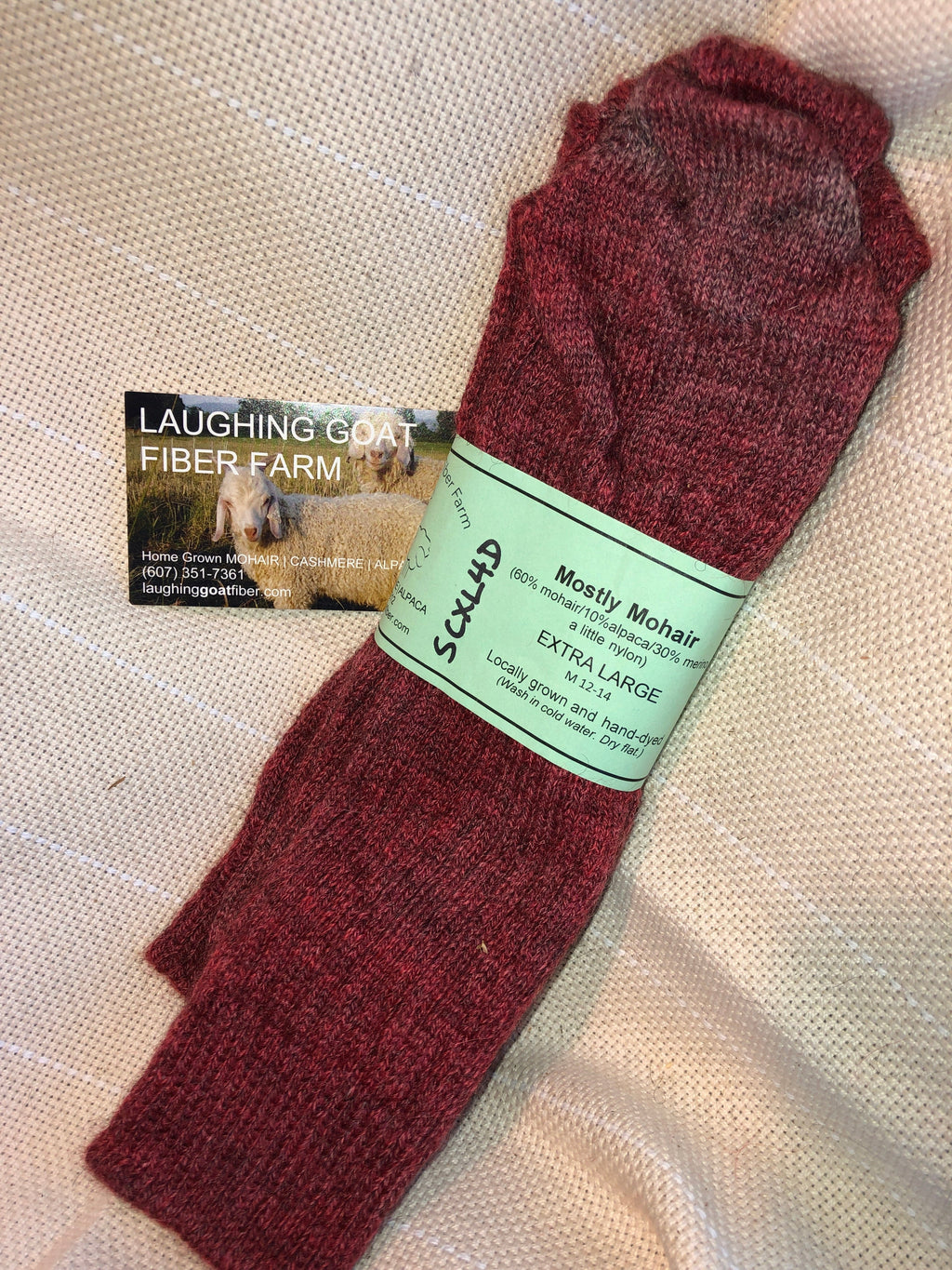 Crew Sock-Extra Lg. (M 12-14) Mostly Mohair