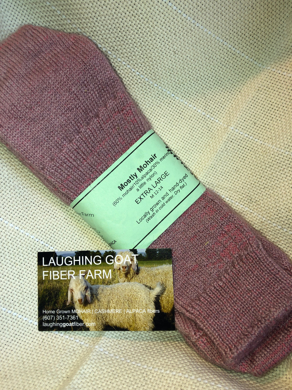 Crew Sock-Extra Lg. (M 12-14) Mostly Mohair